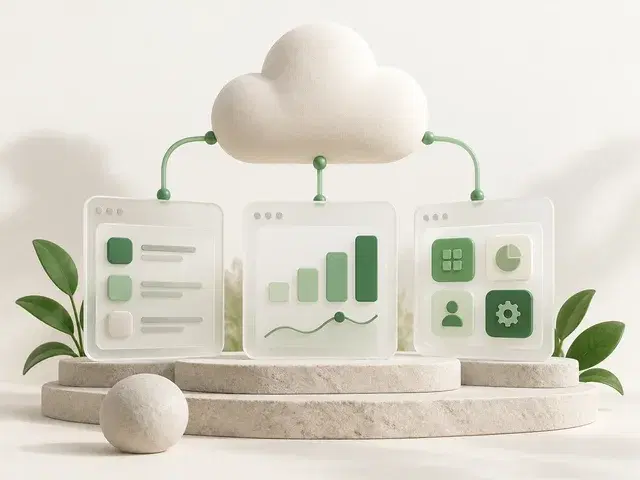 Software dashboards connected through a cloud platform